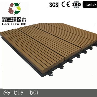 갑판 타일을 연결하는 300 Ｘ 300 Wpc 데코러티브 벽 패널 목재 마루 Redrose Diy