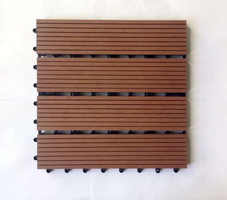 꾸미는 Wpc 수지나무판에 바닥을 까는 갑판 타일을 연결하는 WPC HDPE Diy